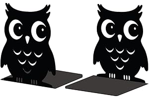 Peacoblue Metal Bookends for Shelves, Modern Decorative Heavy Duty Study Book Support Stoppers for Office, Desk, Shelf, Room 