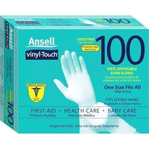 Amazon.com: Ansell Vinyl Touch Gloves, 100ct: Home & Kitchen