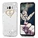 YOKIRIN for Samsung Galaxy S8 Plus Case, Crystal Clear Transparent Handmade Bling Shiny Crystal Diamond Design PC Hard Shell Full Protective Case Cover for Samsung Galaxy S8 Plus, Holy Love