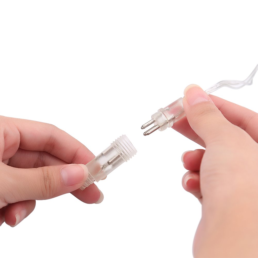 AGM 300er Led 3X3 Meter Lichterkette 24V Drinnen Outdoor LED wasserdicht Fee-Schnur-Vorhang-Licht für Party,Weihnachten,Hotel,Festival.(Warmweiß)