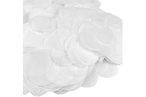 Kaemi White Round Tissue Paper Confetti 5000 Pieces 1 inch Paper Circle Confetti Dots for Table Parties & Celebrations