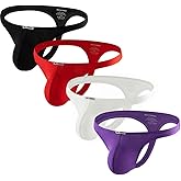 Summer Code Men's Thong G-String Underwear Soft Stretch Comfortable Brief Bulge Pouch Underwear
