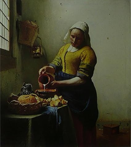 La Laitiere Vermeer Tableau Cadre 11 X 14 Amazon Fr Cuisine Maison