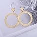 LILIE&WHITE Big Drop Dangle Earrings in Round Hoop in Gold Plating Trending Fashion Jewelry