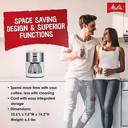 Melitta Aroma Enhance Drip Coffee Maker with Glass Carafe Capacity