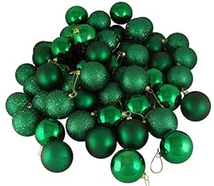 Amazon.com: 18ct Emerald Green 4-Finish Shatterproof Christmas Ball