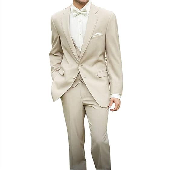 日本の髪型のアイデア 新鮮なベージュ スーツ メンズ 結婚式