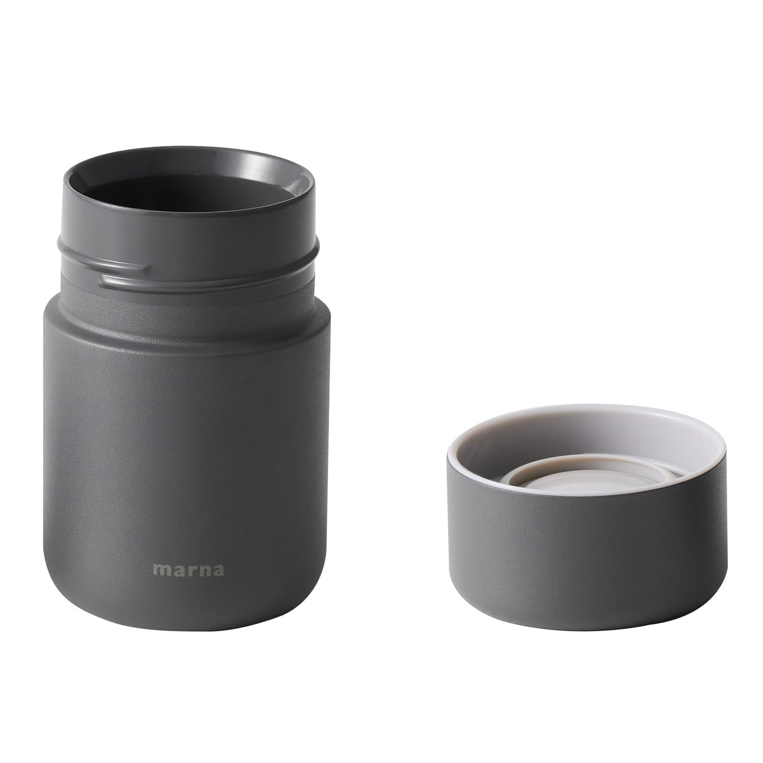 マーナ (marna) Everywhereマグ 200ml (マグカップのような飲み心地) 真空2層 広口 (保温/保冷) マグボトル 水筒 小さめ ステンレスボトル コーヒー スレートブラック K771BK商品画像