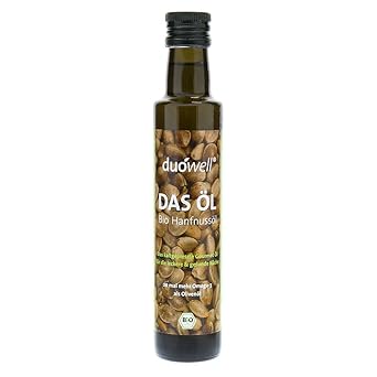duówell DAS ÖL Hanfnussöl Bio Hanföl kaltgepresst, nativ, Omega-3 reich, 250 ml
