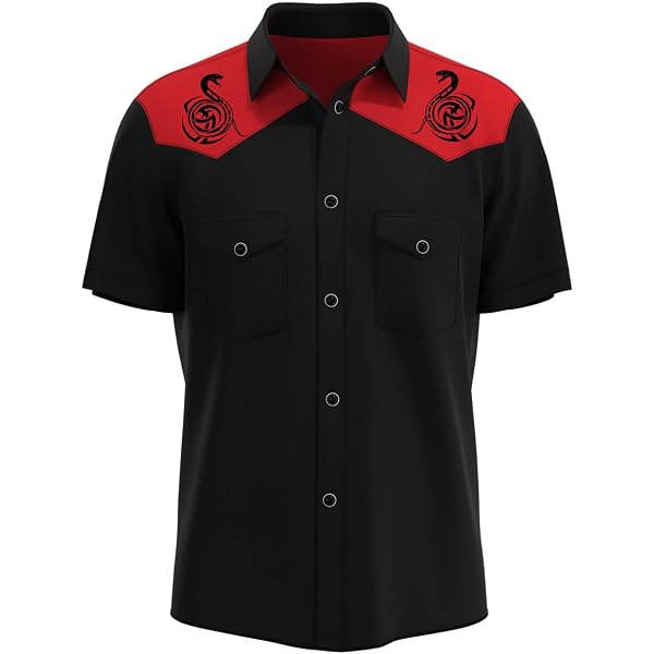 Amazon.com: Bowling Shirt for Men 1950's Classic Button Down Retro