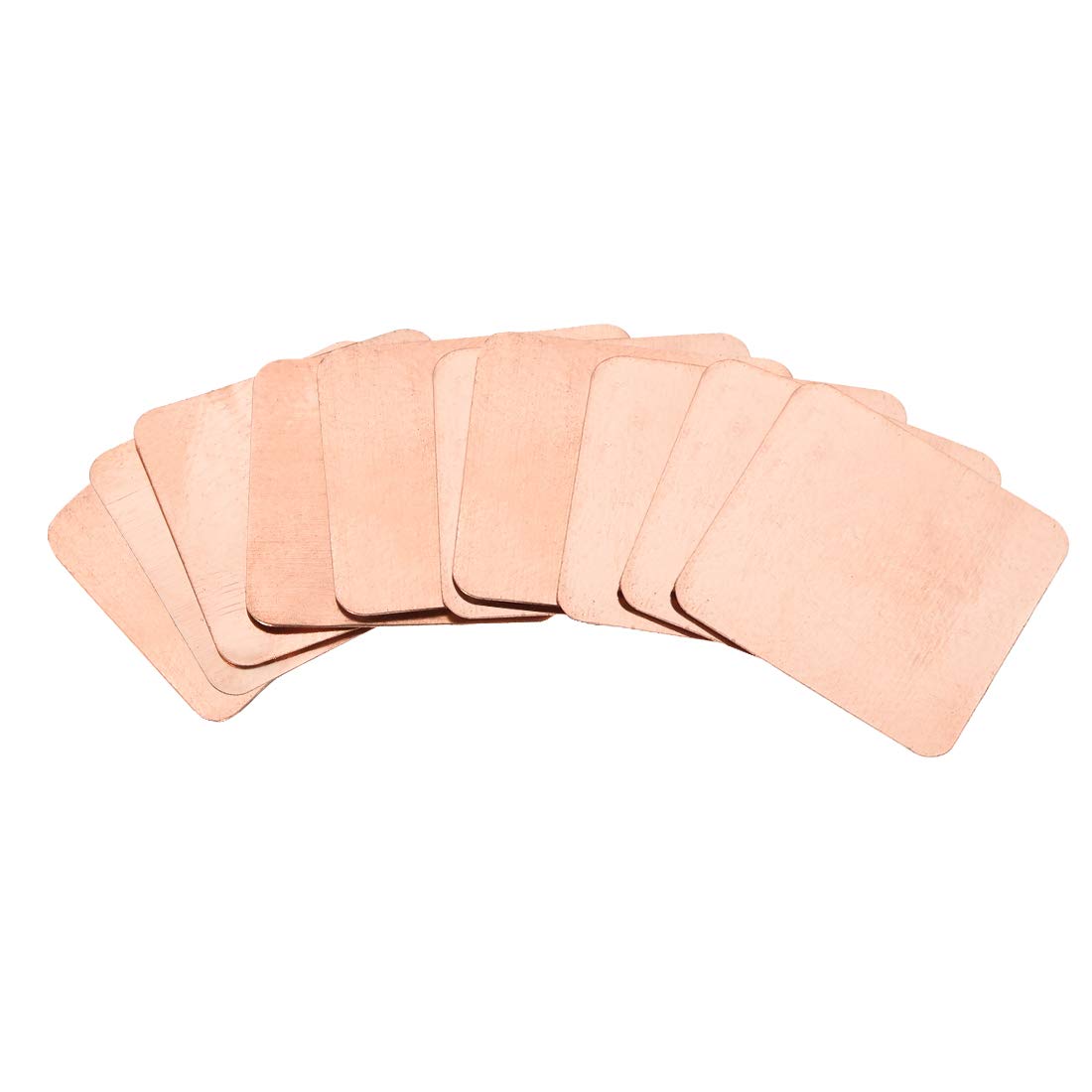 sourcing map Flat IC Chipset Thermal Copper Heatsink for CPU GPU 15 x 15 x 0.1mm 10pcs