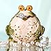 YU FENG Large Handpainted Trinket Box Hinged Frog Figurine for Wedding Jewelry Ring Holder,Cute Animal Figurine Collectible Table Centerpiece Christmas Gift for Girl (green frog)