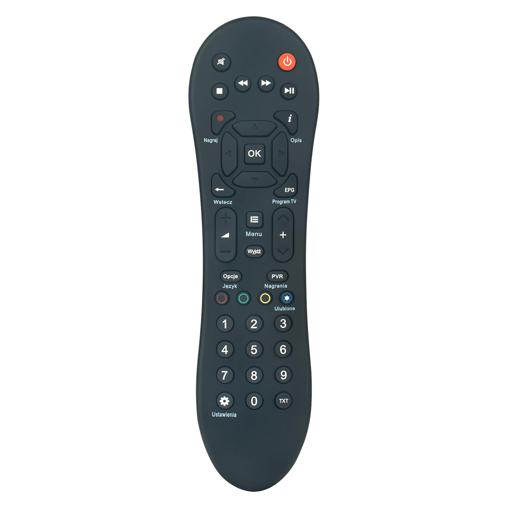AULCMEET Remote Control Replace fit for CYFROWY POLSAT HD1000, HD2000, HD3000, HD5000, HD5500S, HD6000, HD7000, DVB-T