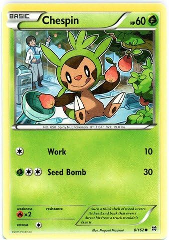 photo Chespin Pokemon Card pokemon chespin 8 162 xy breakthrough