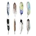 30 Pcs Bookmarks Set Feather Shaped