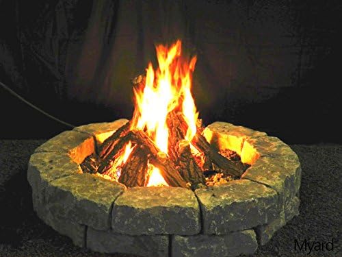 Myard 30" Fire Pit Kit with 8 Logs + Heavy Duty Stainless Steel Burner + 65 LBs Lava Granules