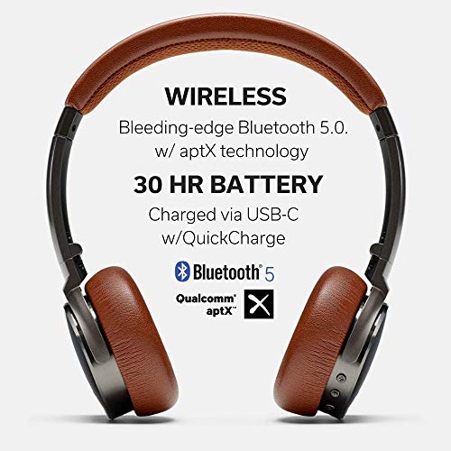 Status Audio BT One Wireless On-Ear Headphones Bluetooth apt-X, 30  Hours of Battery, USB-C Quick Ch