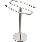 Brushed Nickel Hand Towel Holder Stand,13 Inch Free-Standing Towel Rack, SUS304 Stainless Steel Towel Bar Rack Stand, Tower Bar for Bathroom Kitchen Vanity Countertop…