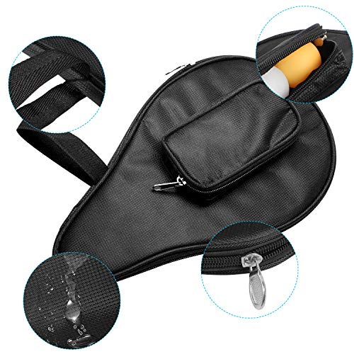 SelfTek Table Tennis Bat Bag Waterproof Ping Pong Paddle Bat Pouch with