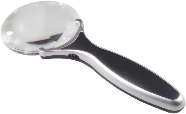 GUANYIDA Luxman G-789-090 Handhold Vertical Magnifier (Silver Black)