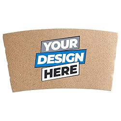 Disposable paper coffee cup kraft sleeves with