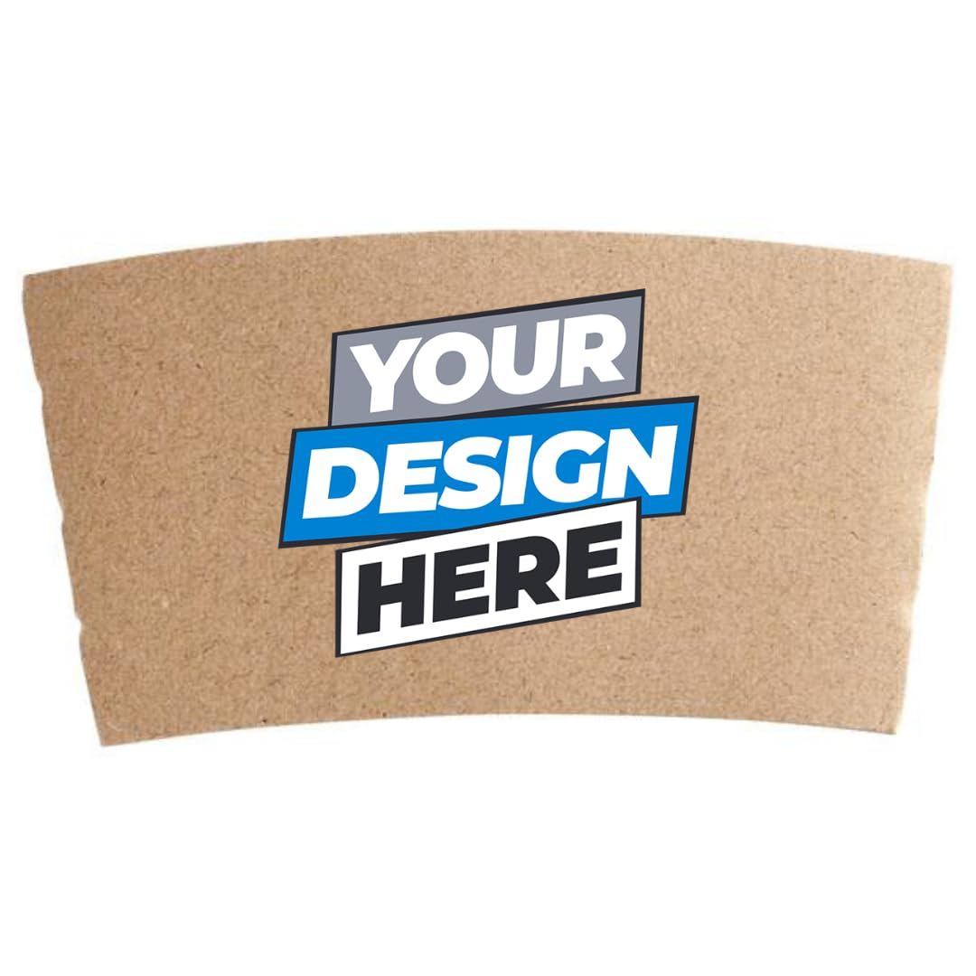 Disposable paper coffee cup kraft sleeves with