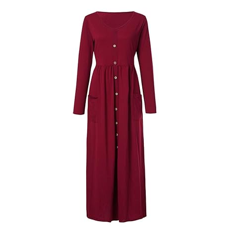 red maxi dress casual