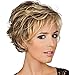 Blonde Wigs for Women Short Hair Wigs Synthetic Womens Wig Mixed Brown DX011
