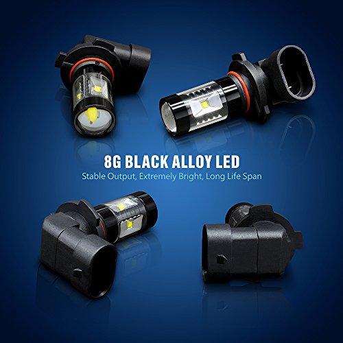 SIRIUSLED 9005 9145 H10 Size Projection LED Super Bright 30W 6000K White Fog Light DRL Bulb Pack of 2 - Thumbnail 5