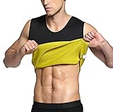 SETENOW Men's Hot Sweat Body Shaper Tummy Fat Burner Tank Top Slimming Vest Weight Loss Shapewear Neoprene No Zip