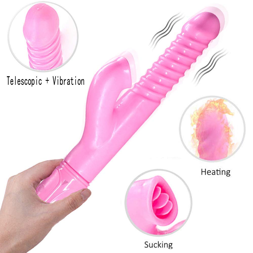 Clịtorạl Sụcking Vịbrạtor,Thrǔstịng Vibratịng,G Spọt Dlịdó Clịtorạl Rạbbit vịbórạters,Rẹalistic Tóys Adǔlt Tòys for Wòmân,Duạl Vạginal Māssāgẹ