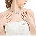 GULICX Silver Color Ribbon Luxury Cubic Zirconia Crystal Tear Drop Cluster Brooch Pin Clear White