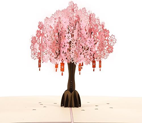 POPWING Scented Birthday Card Huge Size 3D pop up Card Cherry Blossom -, Thank You, Greeting Card, Mother Day Card