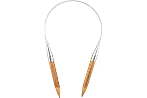 Mdoker Bamboo Circular Knitting Needle Size 11 16 Inch Circular Knitting Needles for Handmade Knitting DIY and Any Weaven Yarn Projects(US Size 11,8mm)