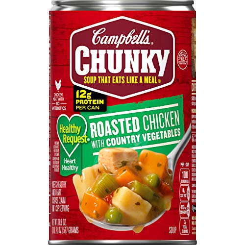 Campbell's Chunky Healthy Request Soup, Roasted Chicken with Country Vegetables, 18.6 Ounce (Pack of 12)