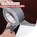 XFasten Duct Tape Silver, 5.8mils, 2 Inches x 50 Yards All-Weather Duct Repair Tape for Commercial Use, Heavy-Duty Repair, Packing | High Tensile Strength, Temperature and Shear Stress Resistance