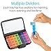 Vive Weekly Pill Organizer 4 Times a Day - 7 Days Pill Boxes for Morning, Noon, Evening, Night - Extra Large Medicine, Vitamin & Supplement Dispenser with Premium Leather Case and Splitter Cutter