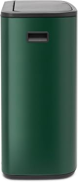 Brabantia Bo Touch Bin 2 x 30L Pine Green Soft-Touch Dual Compartment view 3