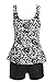 Sexyin Women's Swimdress Plus Size Swimwear Push up Bathing Suit