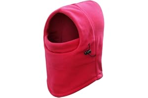 ccHuDE Kids Ski Cycling Face Mask Winter Outdoor Fleece Balaclava Windproof Face Cover Balaclava Hat for Boys Girls Hot Pink