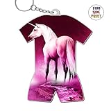 Creative Unique Pink Unicorn Key Ring Key Chain