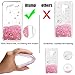 Atump Sony Xperia XA Ultra/Xperia C6 Case with HD Screen Protector, [Love Heart Series] Luxury Girls Liquid Glitter Bling Soft TPU Sparkly Shockproof Protective Cover Shell for Xperia C6 Pink