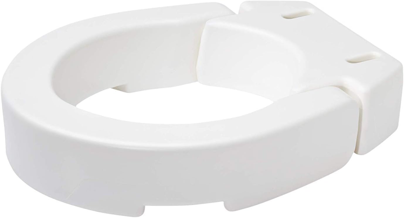 Carex Hinged Toilet Seat Riser, Adds 3.5 Inches of Height to Toilet, 300 Pound Weight Capacity, Hinged for Easy Cleaning: Health & Personal Care