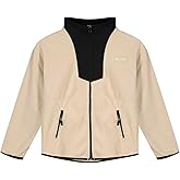 Columbia Youth Sequoia Grove Full Zip Fleece Jacket, Dark Stone/Black, X-Large