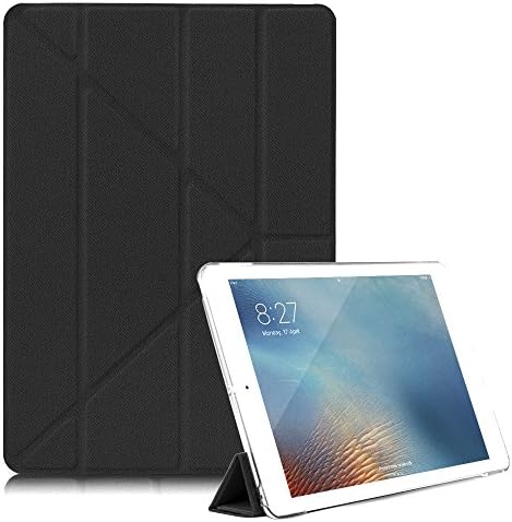 NEW iPad 9.7 inch Origami Case (2017 model) - GOOOA Origami Smart Case with Hard Back Cover (with Auto Wake / Sleep),fit Apple New iPad 9.7-inch,Black