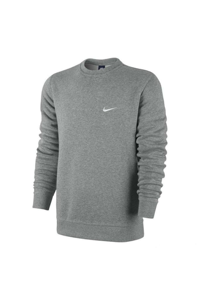 Nike Club Fleece Crew Men's Sweatshirt Crewneck, Heather/Grey, M Regular US Image