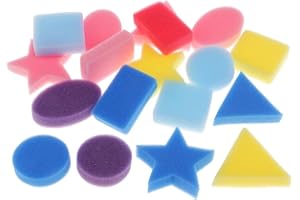 DYNWAVE 18pcs Geometric Sponge Painting Shapes for Toddlers Early Learning for Kids