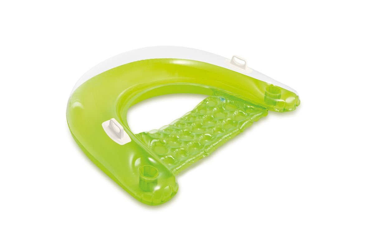Intex Sit 'N Float Top Panel Floats - Green/Orange, 152 x 99 cm