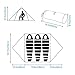 WolfWise Ultralight Portable Camping Chair, Compact Folding Backpacking Lounge Chairs for Outdoor Picnic Beach Hiking Fishing with Carry Bag and Two Carabiner,Light Blue