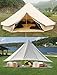 playdo Waterproof 4 Season Canvas Tent Bell Tent Yurt Tent with Stove Jack Hole for Outdoor Camping for 4/6/8/10/12 Persons (4M-13.1FT)